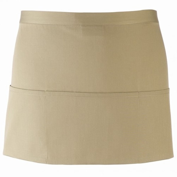 Premier Ladies/Womens Colours 3-fickor Förkläde / Arbetskläder (2-pack) Khaki One Size