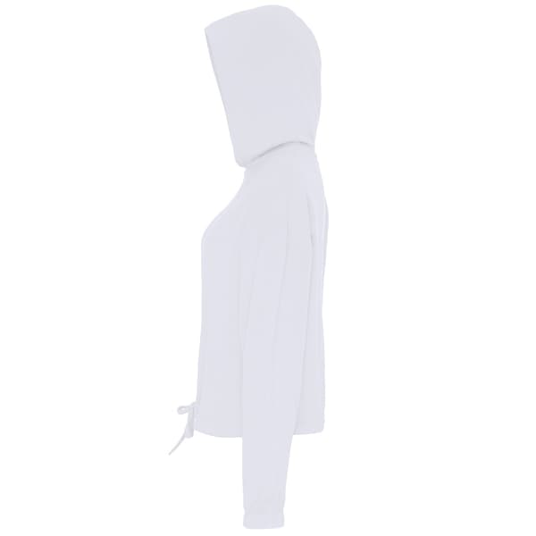 TriDri Dam/Dam Croppad Oversize Hoodie S/M Vit White S/M