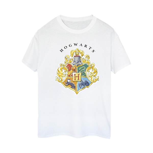 Harry Potter Dam/Kvinnor Hogwarts Skolemblemet Bomull Pojkvän White 4XL