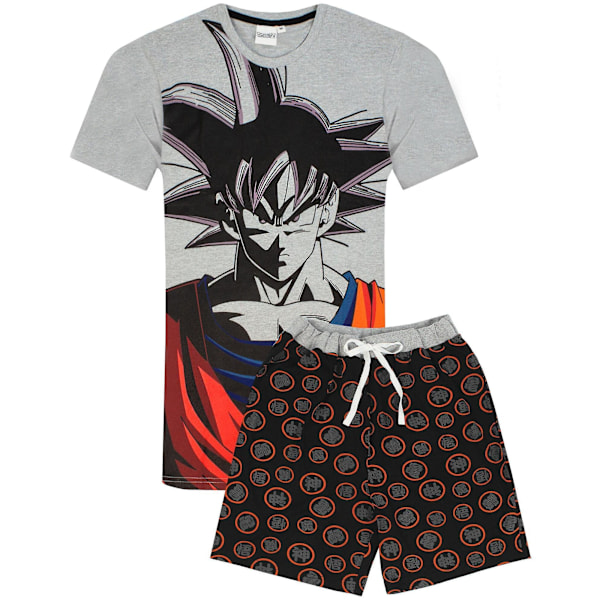 Dragon Ball Z Herr Goku Kort Pyjamas Set S Grå/Svart/Röd Grey/Black/Red S