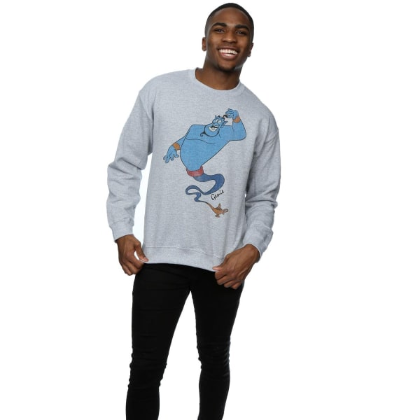 Aladdin Mens Classic Genie Heather Sweatshirt XL Heather Grey Heather Grey XL