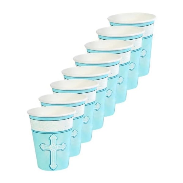 Papper Radiant Cross Party Cup (Pack med 8) One Size Blå/Vit Blue/White One Size