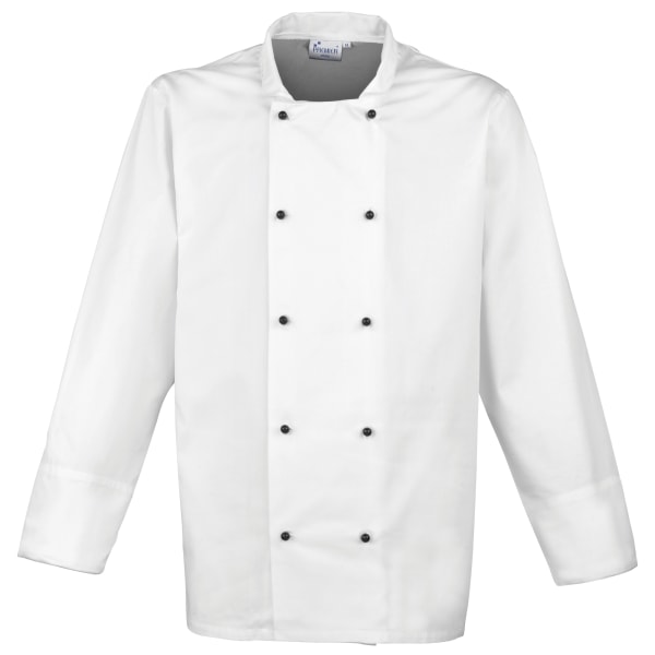 Premier Unisex Cuisine Långärmad Kockjacka (2-pack) 3XL White 3XL