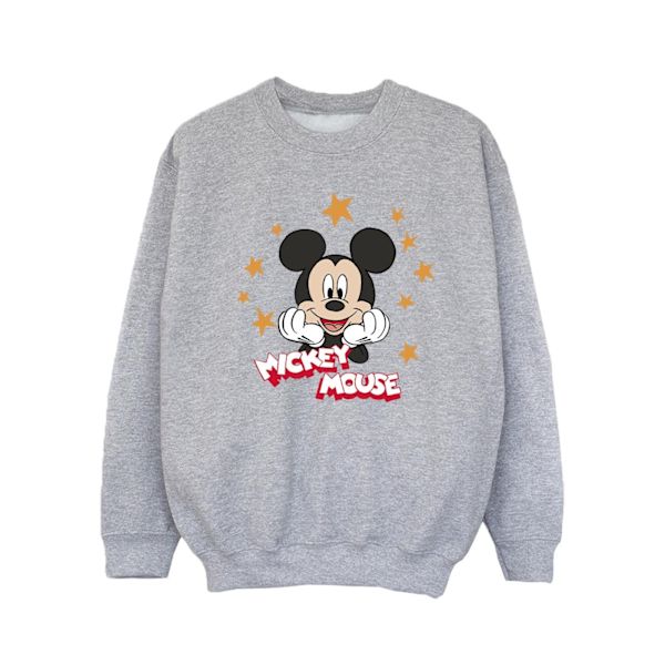 Disney Girls Mickey Mouse Stars Sweatshirt 3-4 år Sports Grey Sports Grey 3-4 Years