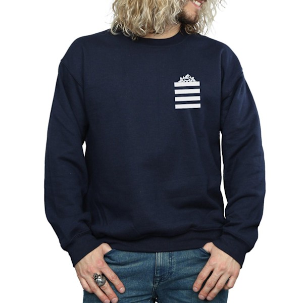 Looney Tunes Herr Taz Stripes Faux Pocket Sweatshirt L Marinblå Navy Blue L