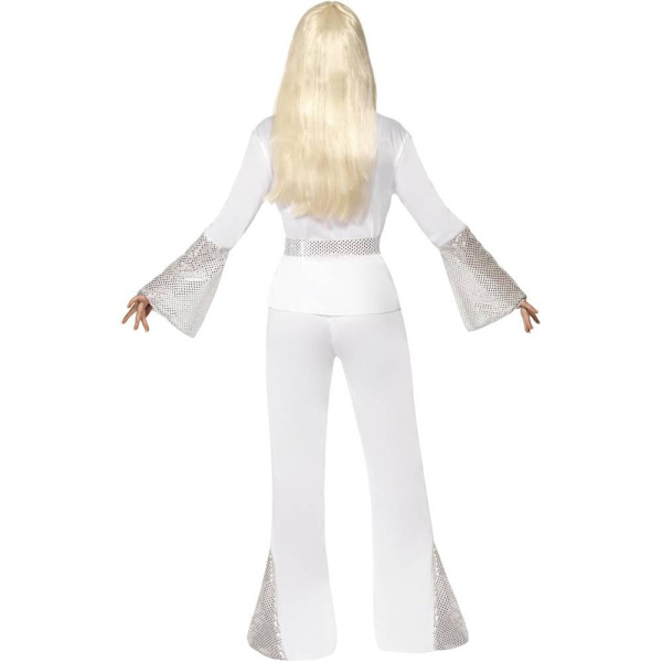 Smiffys Dam/Dam 70-tals Disco Kostym M Vit White M