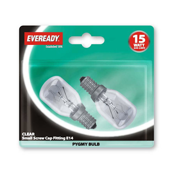 Eveready Pygmy SES Glödlampa (2-pack) 15w Transparent Transparent 15w