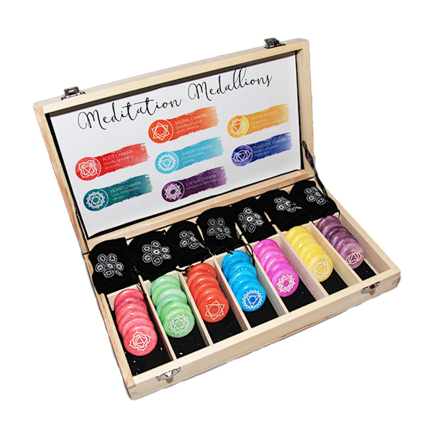 Något Annorlunda Chakra Meditationsstenar (Låda Med 24) En Storlek Kan Variera May Vary One Size