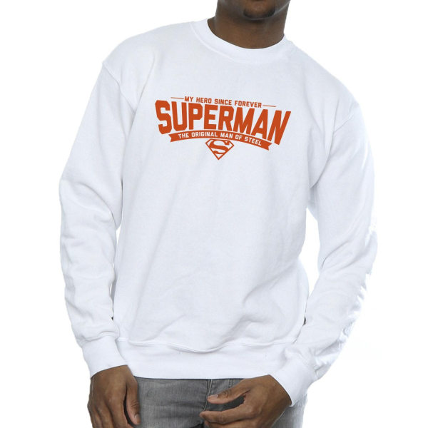 DC Comics Herr Superman Hero Dad Sweatshirt XL Vit White XL