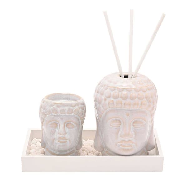 Serenity Buddha Huvud Doftset One Size Vit White One Size