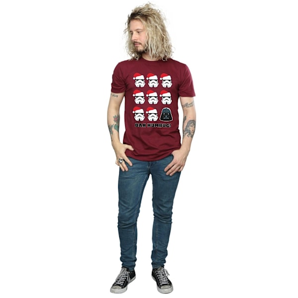 Star Wars Jul Humbug T-shirt M Burgundy för män Burgundy M