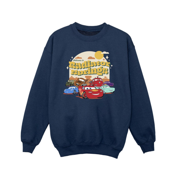 Disney Girls Cars Radiator Springs Group Sweatshirt 12-13 år Navy Blue 12-13 Years