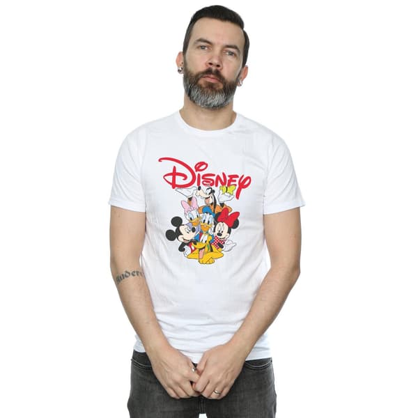 Disney Herr Mickey Mouse Crew T-shirt L Vit White L