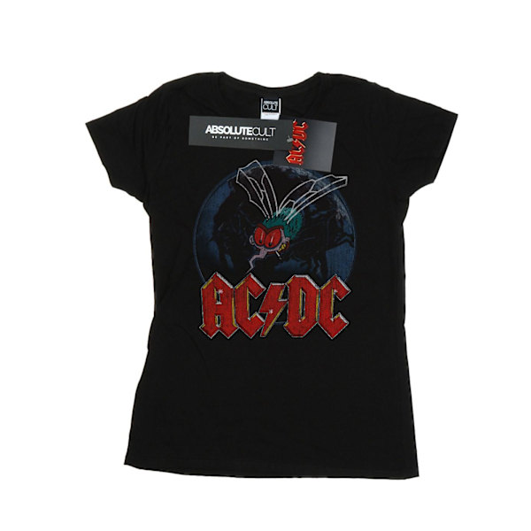 AC/DC Dam/Kvinnor Fly On The Wall Boyfriend Fit Bomull T-Shir Black M