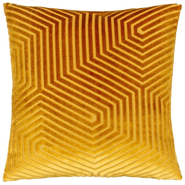Paoletti Evoke Kuddfodral med Skuret Mönster 45cm x 45cm Guld Gold 45cm x 45cm