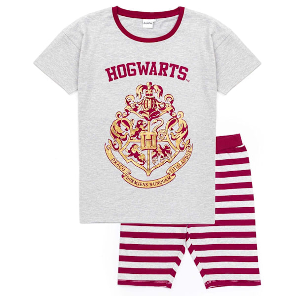 Harry Potter Dam/Dam Hogwarts Crest Korta Pyjamas Set XS G Grey/Red XS