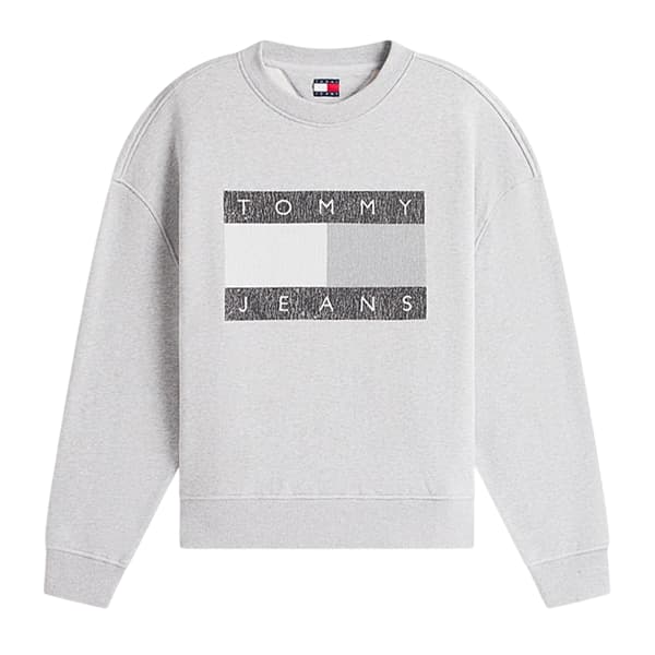 Tommy Jeans Herr Monokrom Tröja L Gråmelerad Grey Heather L