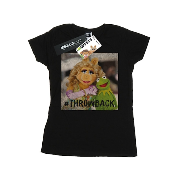 Disney Dam/Kvinnor Mupparna Throwback Foto Bomull T-shirt Black S