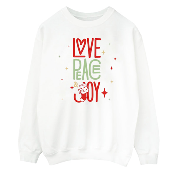 Disney Dam/Damer The Aristocats Marie Love Peace Joy Sweatshirt White S