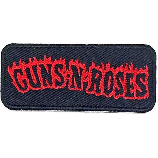 Guns N Roses Flames Iron On Patch One Size Svart/Röd Black/Red One Size