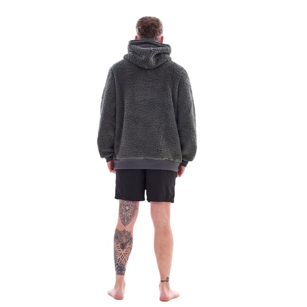 Keanu Herr Sherpa Half Zip Hoodie S Kolgrå Charcoal S