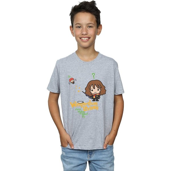 Harry Potter Boys Wingardium Leviosa Hermione T-shirt 12-13 år Sports Grey 12-13 Years