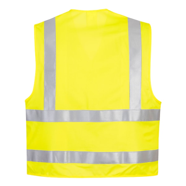 Portwest herr flamskyddad Hi-Vis väst S-M gul Yellow S-M