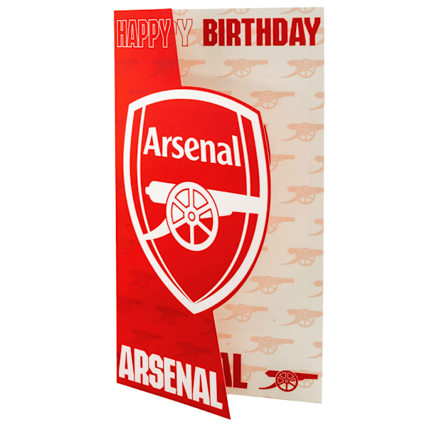 Arsenal FC Crest Födelsedagskort En Storlek Röd/Vit Red/White One Size
