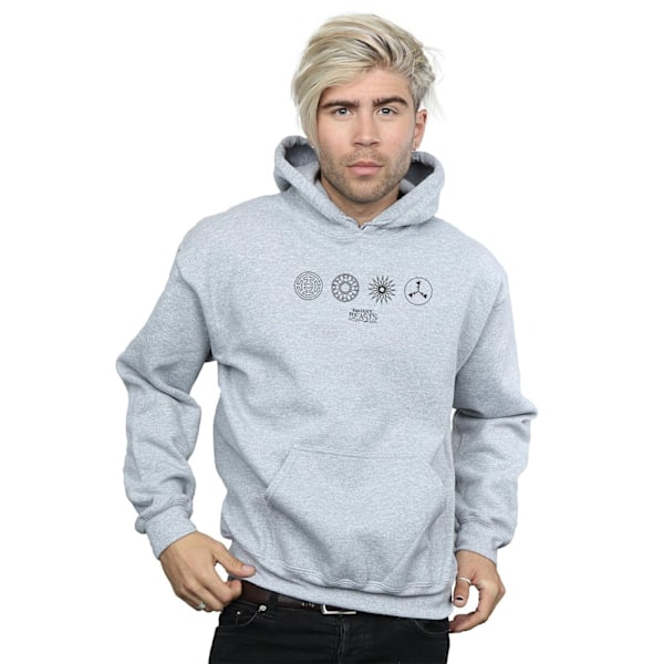 Fantastiska vidunder Mäns cirkulära ikoner Hoodie M Sports Grey Sports Grey M