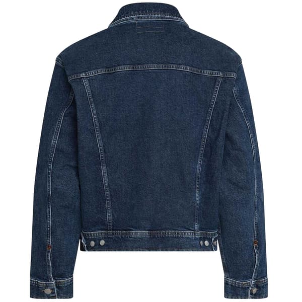 Replay Herrbroderad logotyp Comfort Jeansjacka XL Blå Blue XL