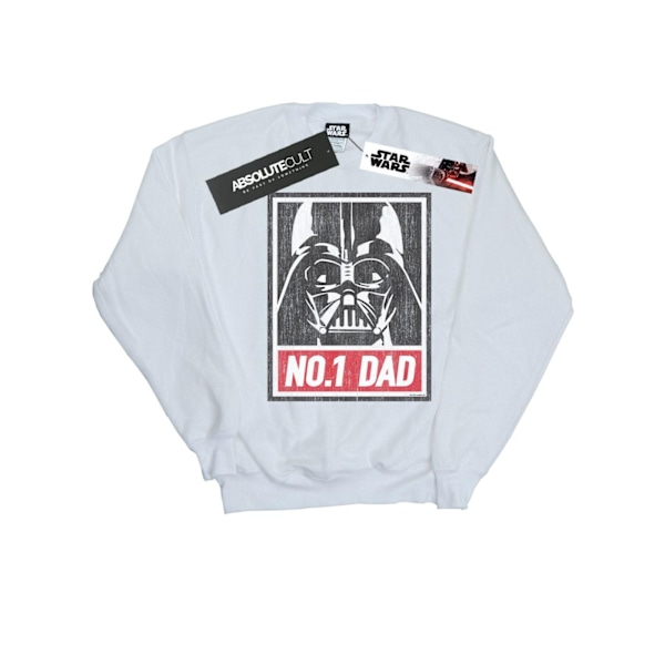 Star Wars Herr Nummer Ett Pappa Sweatshirt 3XL Vit White 3XL