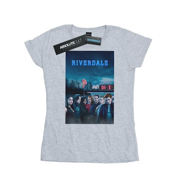 Riverdale Dam/Kvinnor Die Diner Bomull T-shirt L Sports Grey Sports Grey L