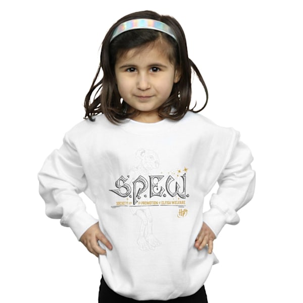 Harry Potter flickor Dobby Elfish Welfare Sweatshirt 9-11 år W White 9-11 Years