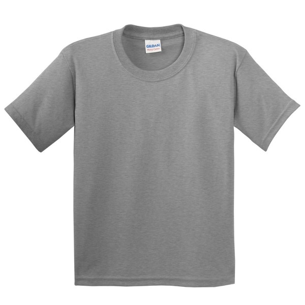 Gildan Youth Unisex T-shirt i kraftig bomull M Sportgrå Sport Grey M