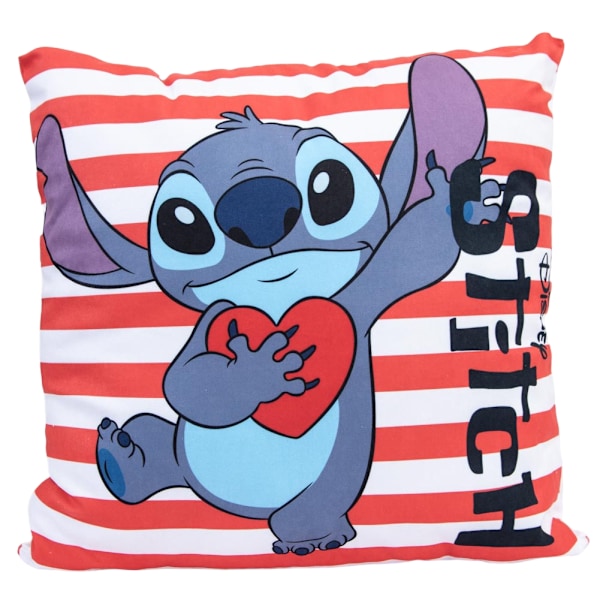 Lilo & Stitch Randig Kudde 40cm x 40cm Röd/Vit/Blå Red/White/Blue 40cm x 40cm