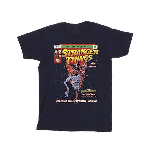 Netflix Stranger Things Comic Cover T-shirt 5XL Marinblå Navy Blue 5XL