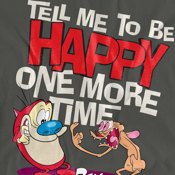 Ren & Stimpy Unisex Vuxen Tell Me To Be Happy T-Shirt XL Charco Charcoal XL