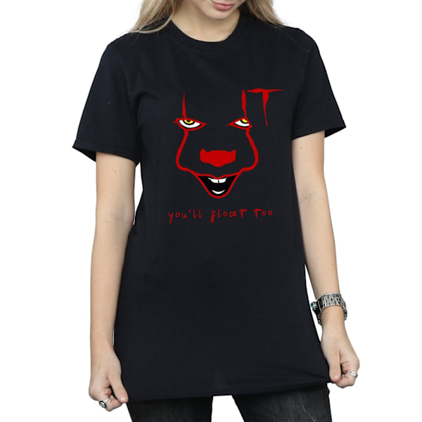 It Dam/Damer Pennywise Float Bomull Boyfriend T-Shirt L Svart Black L