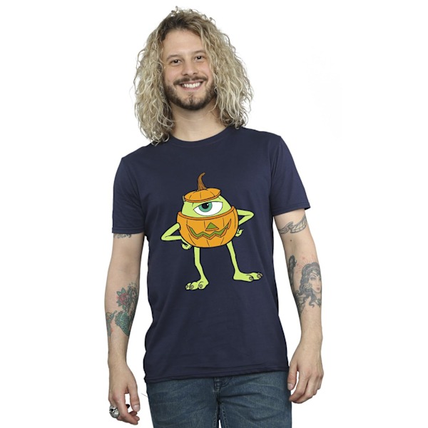 Monsters Inc Herr Mike Pumpa Bomull Halloween T-Shirt S Marinblå Navy Blue S