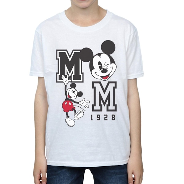 Disney Boys Mickey Mouse Hopp och Blink T-shirt 12-13 år Vit White 12-13 Years