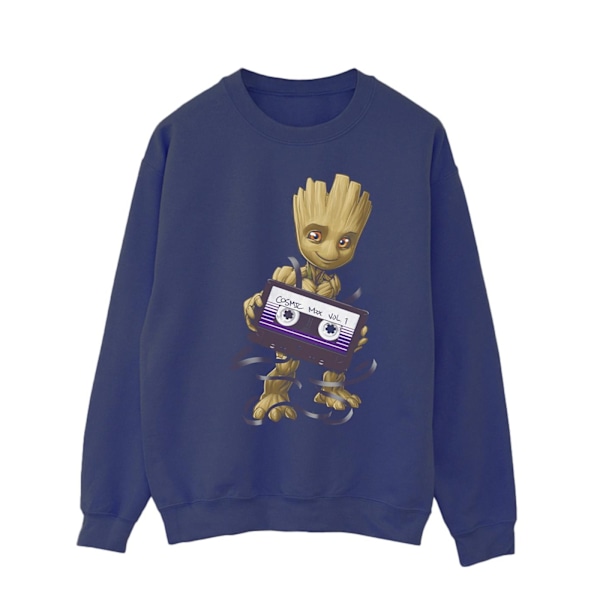 Marvel Mens Guardians Of The Galaxy Groot Cosmic Tape Sweatshirt Navy Blue 4XL