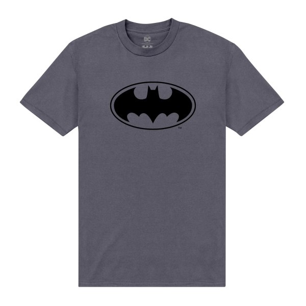 Batman Unisex Vuxen Monokrom Logotyp T-shirt XL Charcoal Charcoal XL
