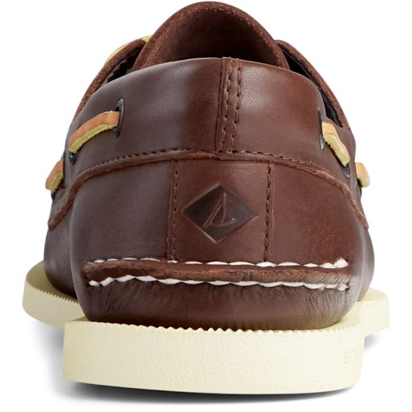 Sperry Mens Authentic Original Läderbåtskor 10 UK Brun Brown 10 UK