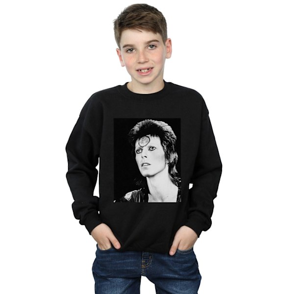 David Bowie Boys Ziggy Looking Sweatshirt 5-6 år Svart Black 5-6 Years