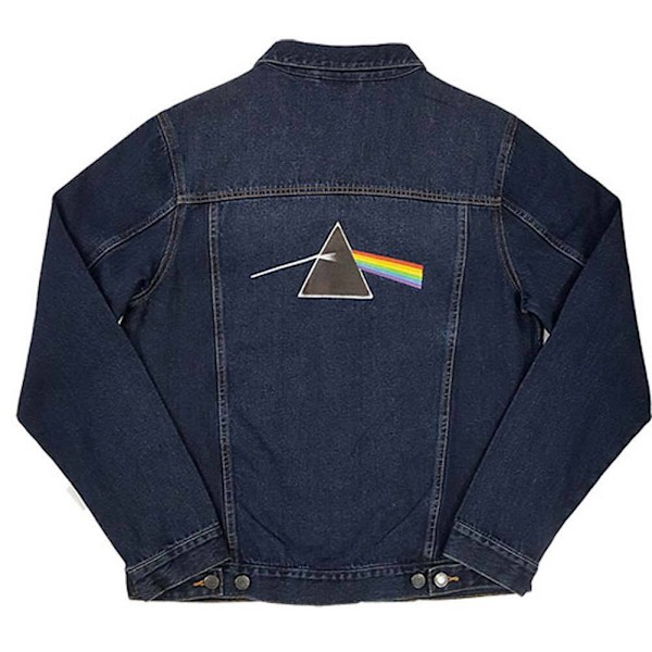 Pink Floyd Unisex Vuxen Dark Side Of The Moon Ryggtryck Jacka Denim Blue M
