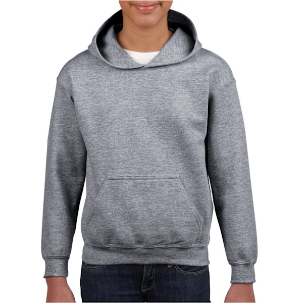 Gildan Childrens/Kids Heavy Blend Hoodie 9-11 år Grafit Heather Graphite Heather 9-11 Years