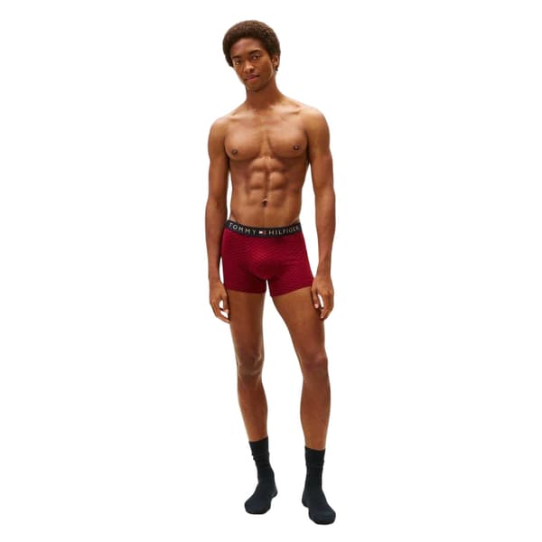 Tommy Hilfiger Herr Rutiga Boxershorts Set S Röd/Marinblå Red/Navy S