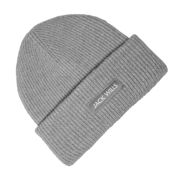 Jack Wills Ribbad vardagsmössa One Size Gråmelerad Grey Marl One Size