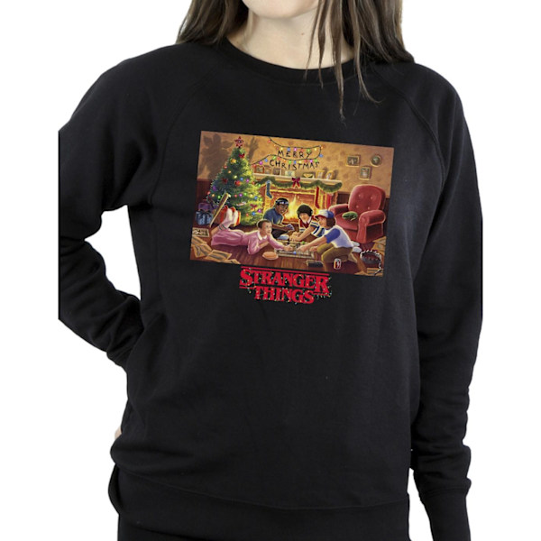 Netflix Dam/Kvinnor Stranger Things Julsamling Sweatshirt Black S