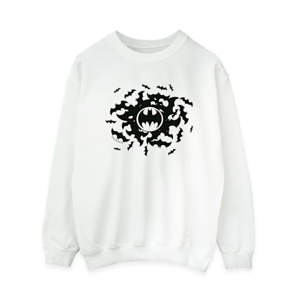 DC Comics Dam/Kvinnor Batman Bat Swirl Sweatshirt XL Vit White XL